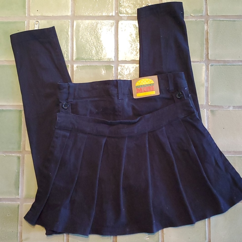 HARAJUKU mini for target black pants with skirt